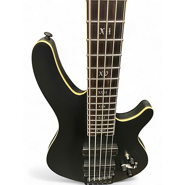 Used Schecter Guitar Research ELITE EVIL TWIN Satin Black Electric Bass Guitar