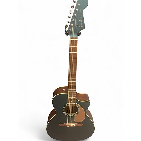 Used Fender Newporter Player Blue Acoustic Electric Guitar