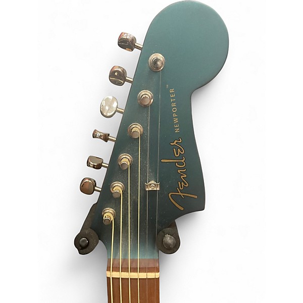 Used Fender Newporter Player Blue Acoustic Electric Guitar