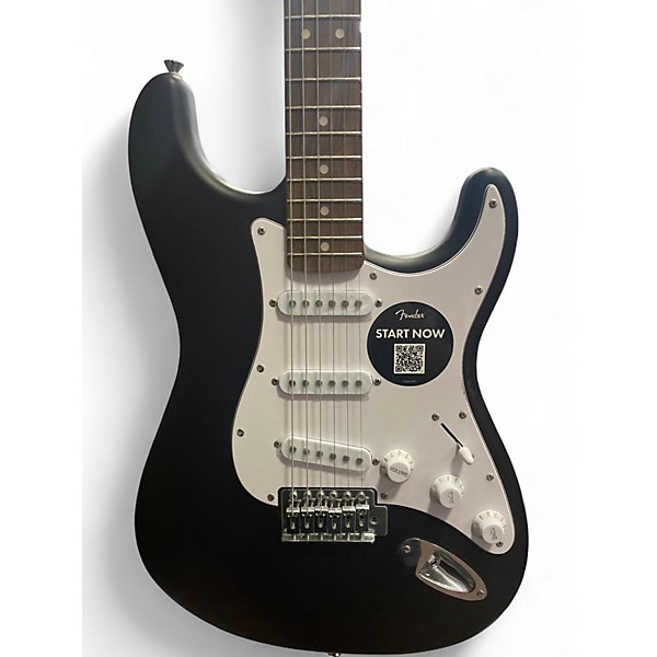Used Squier DEBUT STRATOCASTER Satin Black Solid Body Electric Guitar