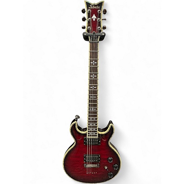 Used Schecter Guitar Research S1 ELITE Black Cherry Solid Body Electric Guitar