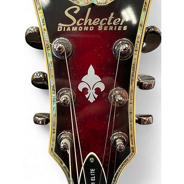 Used Schecter Guitar Research S1 ELITE Black Cherry Solid Body Electric Guitar