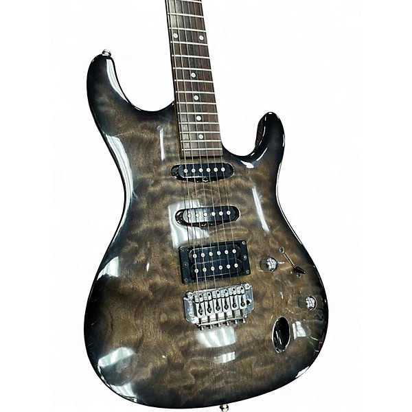 Used Ibanez SA160QM Trans Gray Solid Body Electric Guitar
