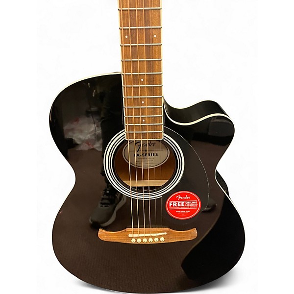 Used Fender FA135CE Black Acoustic Guitar
