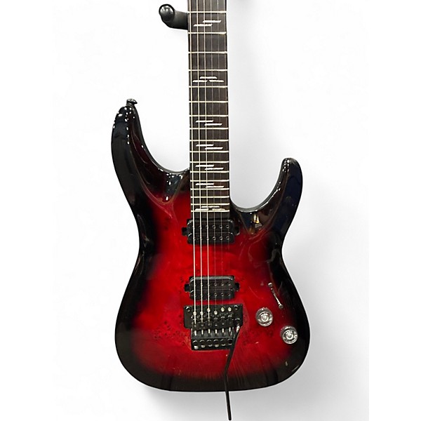 Used Schecter Guitar Research Omen Elite 6 FR Crimson Red Burst Solid Body Electric Guitar