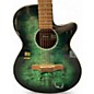 Used Ibanez aeg70-ebh Emerald Green Acoustic Electric Guitar