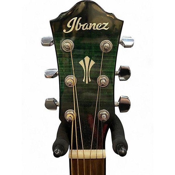 Used Ibanez aeg70-ebh Emerald Green Acoustic Electric Guitar