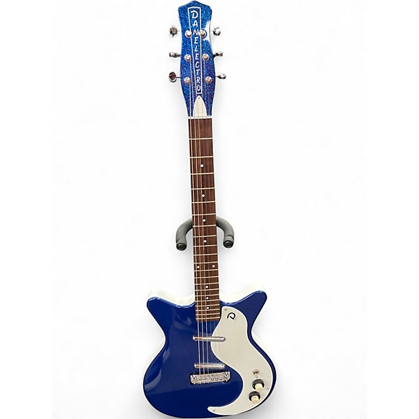 Used Danelectro DNOS+ Metallic Blue Hollow Body Electric Guitar