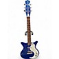 Used Danelectro DNOS+ Metallic Blue Hollow Body Electric Guitar thumbnail