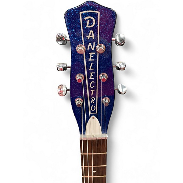 Used Danelectro DNOS+ Metallic Blue Hollow Body Electric Guitar