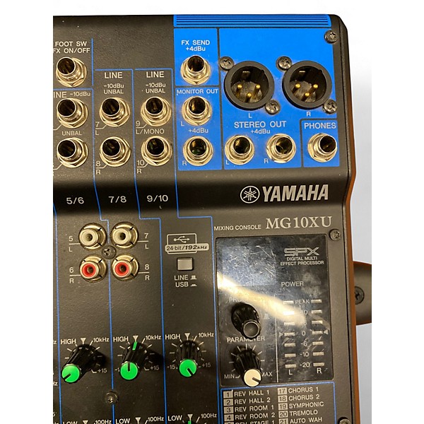 Used Yamaha MG10XU 10 Channel Mixer with Effects Unpowered Mixer