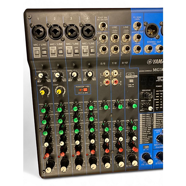 Used Yamaha MG10XU 10 Channel Mixer with Effects Unpowered Mixer