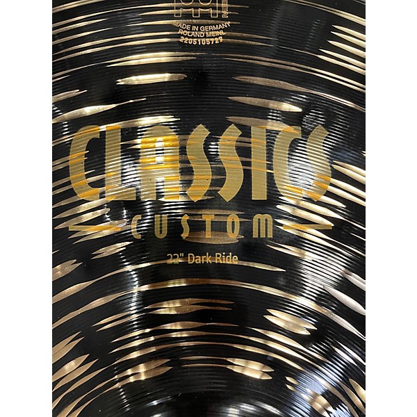 Used MEINL 22in CLASSIC CUSTOM DARK RIDE Cymbal