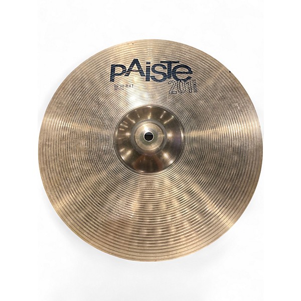 Used Paiste 14in 201 Bronze Hi-Hat Pair Cymbal