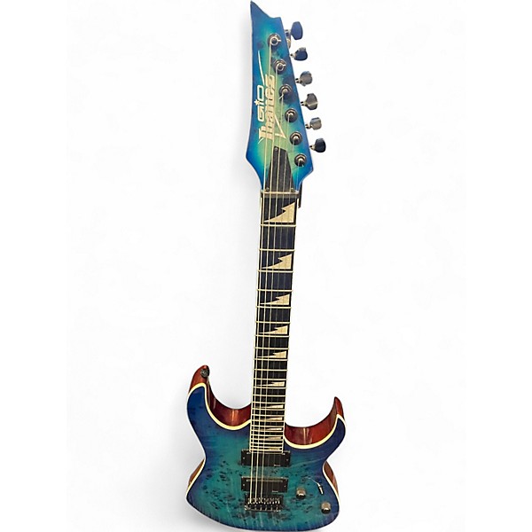Used Ibanez GRGR221PA GRG SERIES Blue Solid Body Electric Guitar