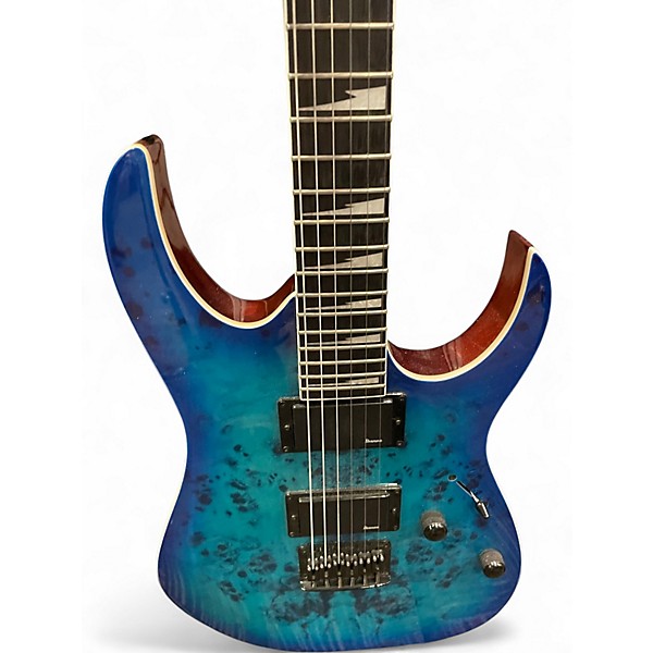 Used Ibanez GRGR221PA GRG SERIES Blue Solid Body Electric Guitar