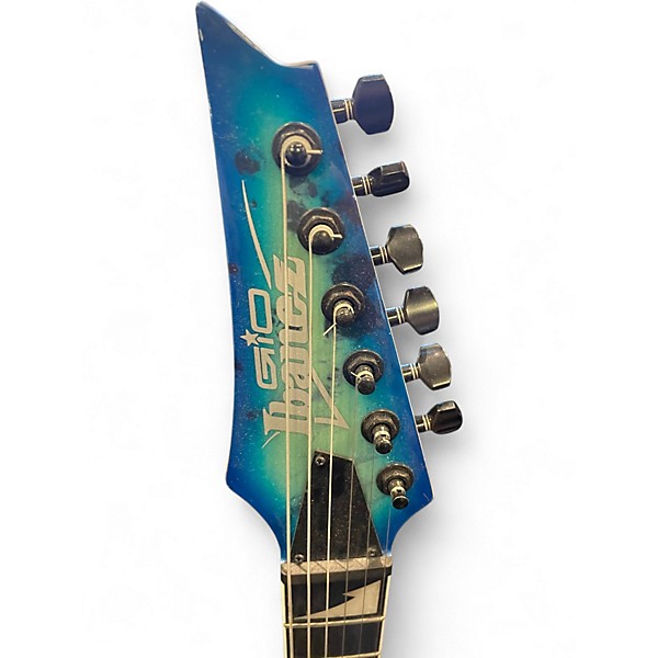 Used Ibanez GRGR221PA GRG SERIES Blue Solid Body Electric Guitar