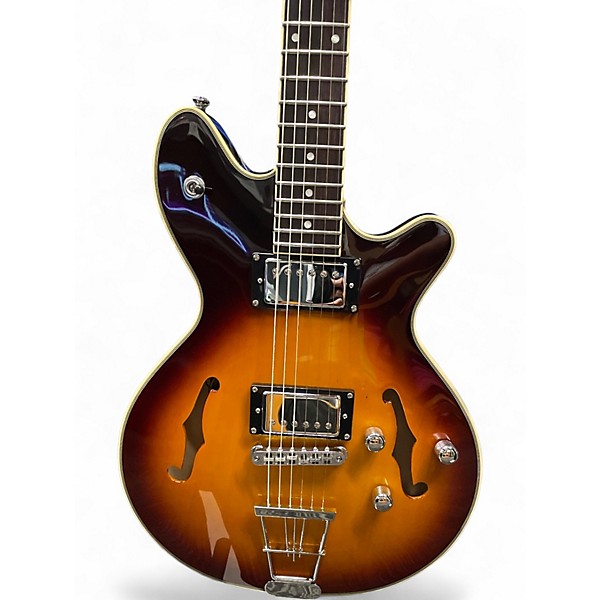 Used Eastwood JH1200 2 Color Sunburst Hollow Body Electric Guitar