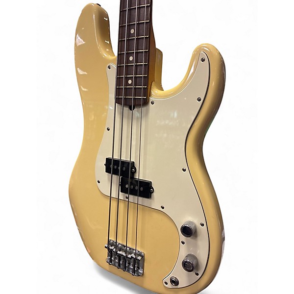 Used Fender PRECISION BASS USA Yellow Electric Bass Guitar