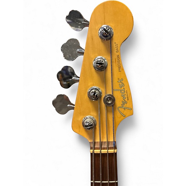 Used Fender PRECISION BASS USA Yellow Electric Bass Guitar