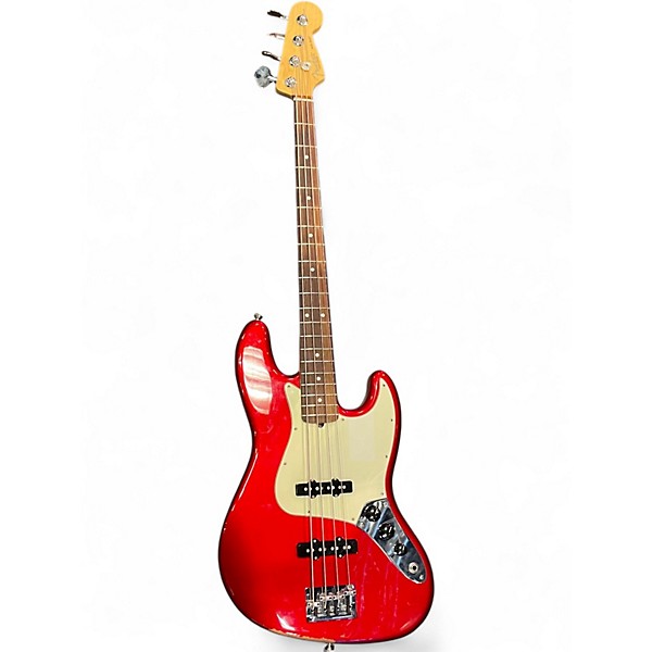 Used Fender AM PRO J BASS Candy Apple Red Electric Bass Guitar