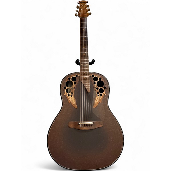 Vintage 1990s Ovation Adamas 1681-9 Brown Acoustic Electric Guitar