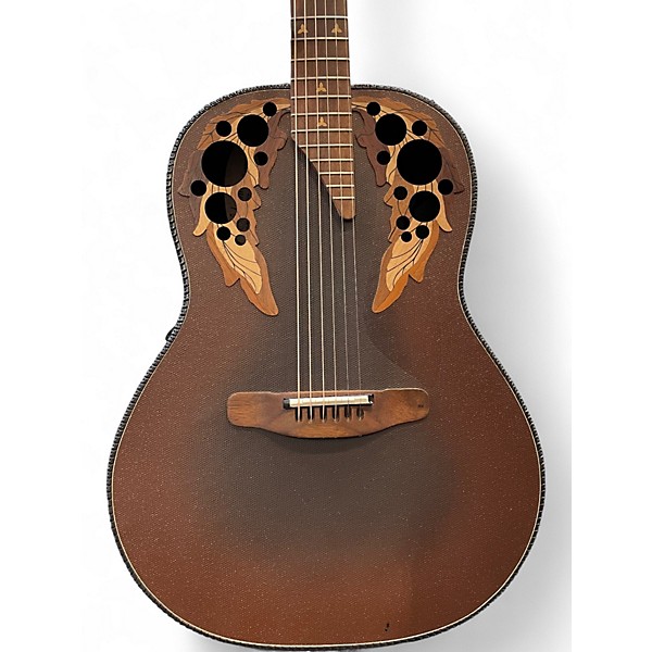 Vintage 1990s Ovation Adamas 1681-9 Brown Acoustic Electric Guitar