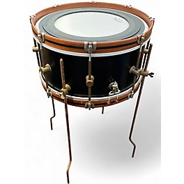 Used A & F Drum Co 16in Mahogany Club Black Snare Black Drum