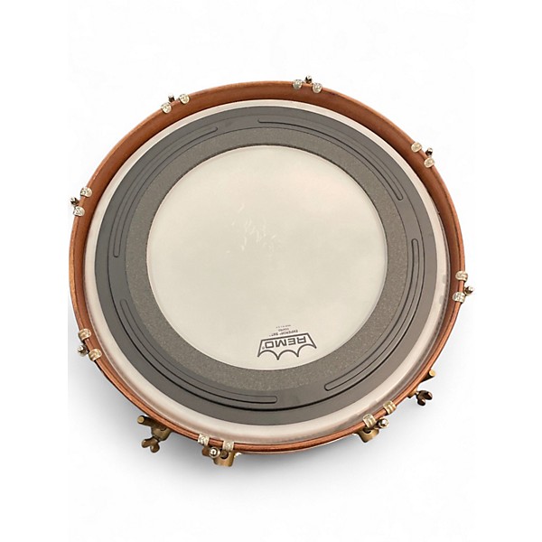 Used A & F Drum Co 16in Mahogany Club Black Snare Black Drum