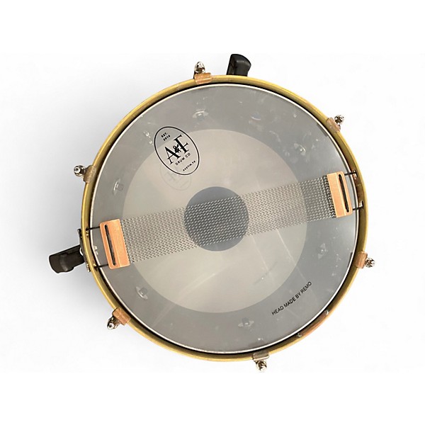 Used A & F Drum Co 10in Raw Steel Silver Drum