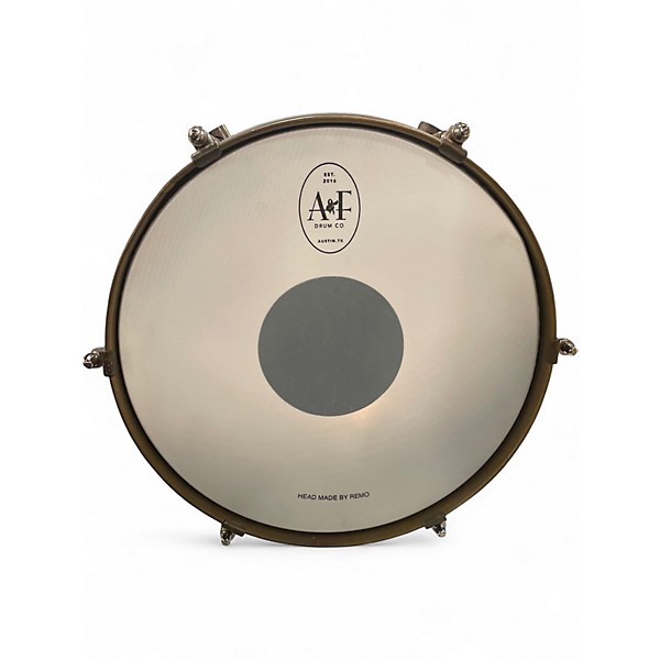 Used A & F Drum Co 10in Raw Steel Silver Drum
