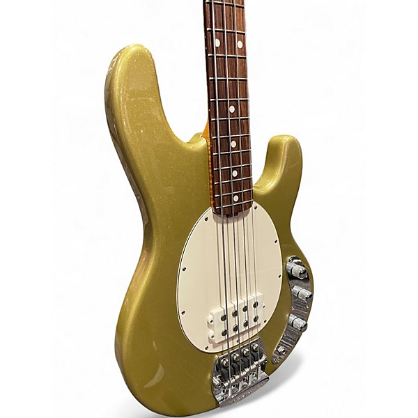 Used Ernie Ball Music Man Stingray Classic 4 String Active / Passive Metallic Gold Electric Bass Guitar