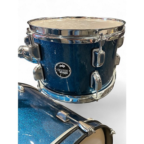 Used PDP by DW 5 Piece CENTER STAGE 5-PIECE DRUM KIT Metallic Blue Drum Kit