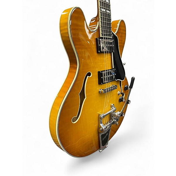 Used Eastman T486B-GB Trans Gold Hollow Body Electric Guitar