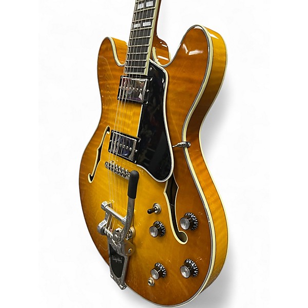 Used Eastman T486B-GB Trans Gold Hollow Body Electric Guitar