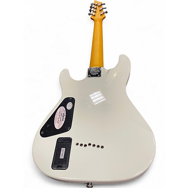 Used Schecter Guitar Research Demon 7 String Vintage White Solid Body Electric Guitar