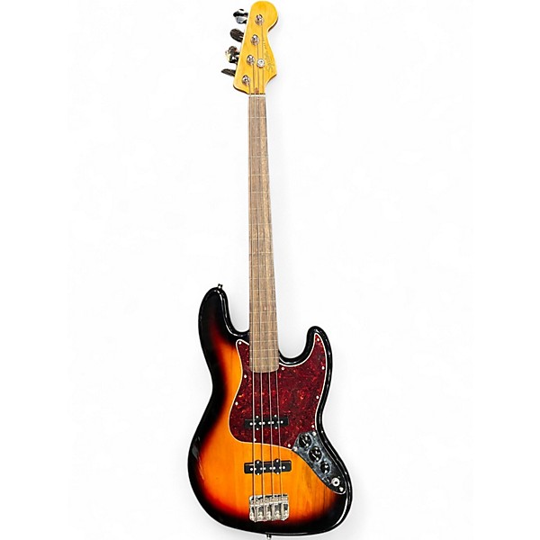 Used Squier CLASSIC VIBE 60S FRETLESS JAZZ Sunburst Electric Bass Guitar