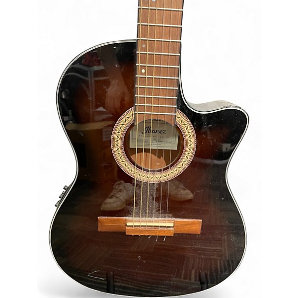 Used Ibanez Ga35TCE-DVS Natural Classical Acoustic Electric Guitar