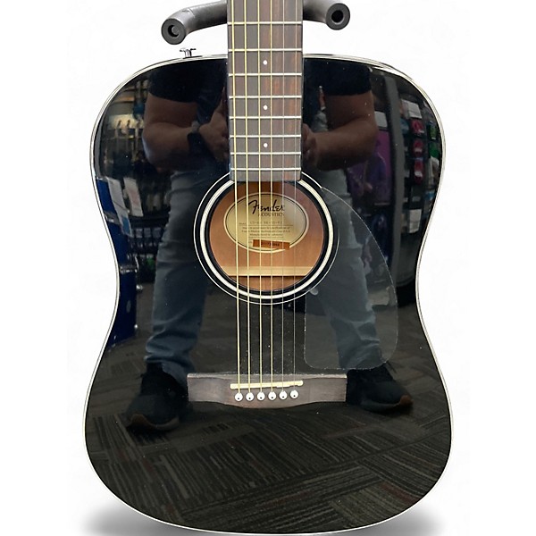 Used Fender CD60 Dreadnought Black Acoustic Guitar