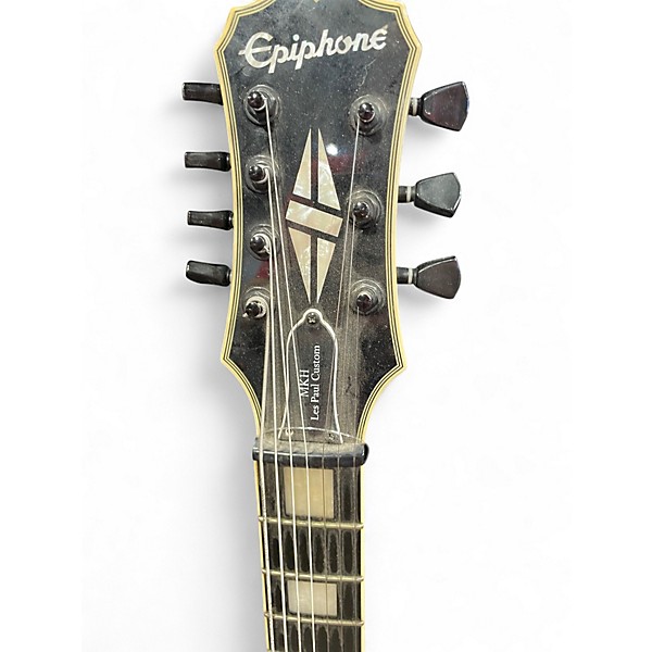 Used Epiphone Matt Heafy Les Paul Custom 7 Ebony Solid Body Electric Guitar