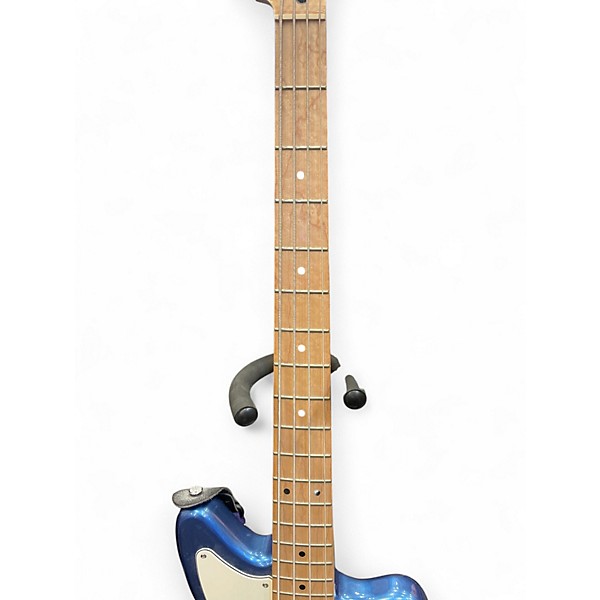 Used 2020s Squier jaguar bass Chrome Blue Electric Bass Guitar