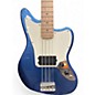 Used 2020s Squier jaguar bass Chrome Blue Electric Bass Guitar