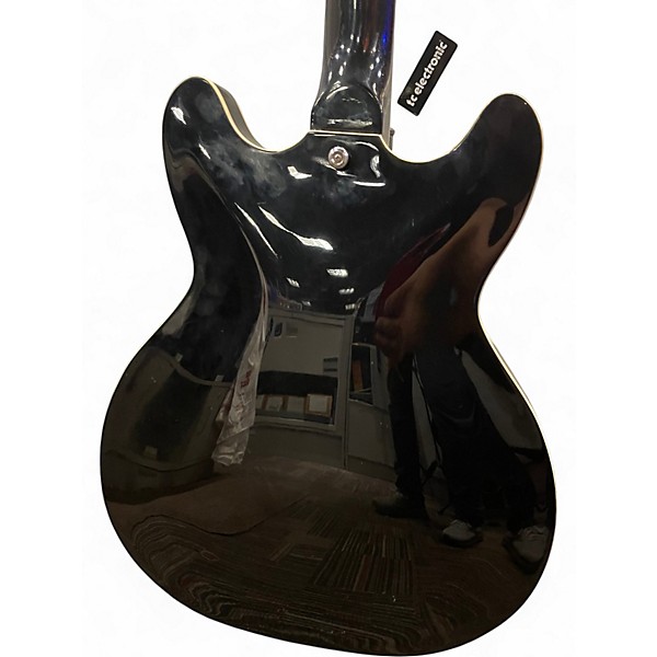 Used Redid HOLLOW BODY GUITAR Black Hollow Body Electric Guitar