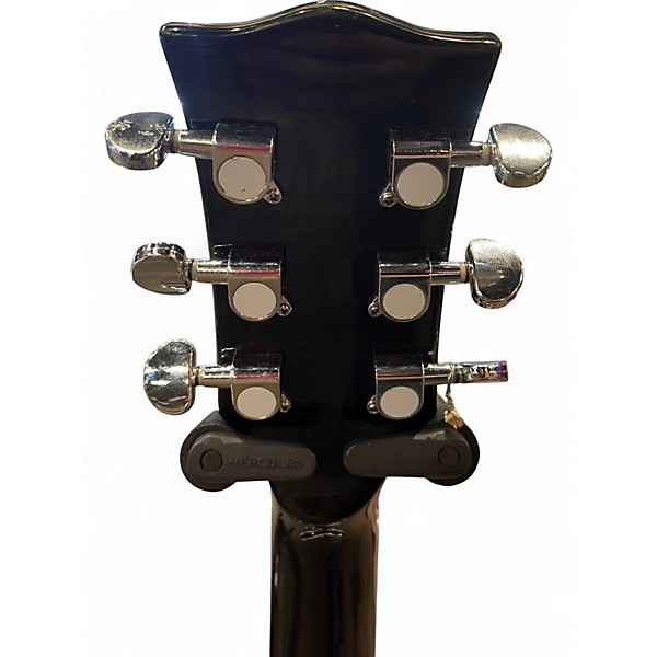 Used Redid HOLLOW BODY GUITAR Black Hollow Body Electric Guitar