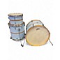 Used Ajp Custom Drums 3 Piece Custom 3-piece Walnut Stripe Blue Drum Kit thumbnail