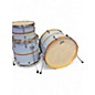 Used Ajp Custom Drums 3 Piece Custom 3-piece Walnut Stripe Blue Drum Kit