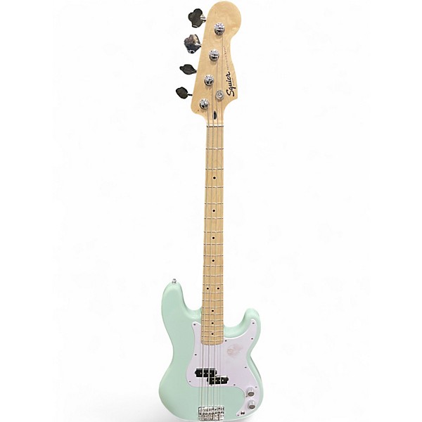 Used Squier Precision Bass Surf Green Electric Bass Guitar