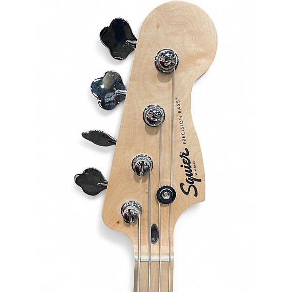 Used Squier Precision Bass Surf Green Electric Bass Guitar