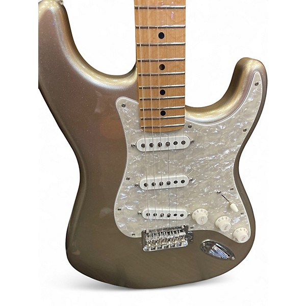 Used 2024 Fender 75th anniversary Stratocaster Silver Sparkle Solid Body Electric Guitar