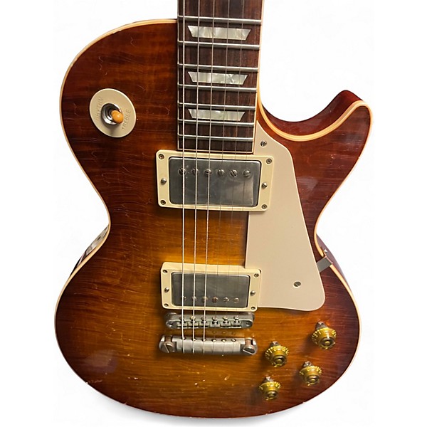 Used 2017 Gibson 1958 Reissue Murphy Aged Les Paul 3 Color Sunburst Solid Body Electric Guitar
